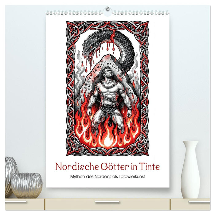 Nordische Götter in Tinte (CALVENDO Premium Wandkalender 2027)