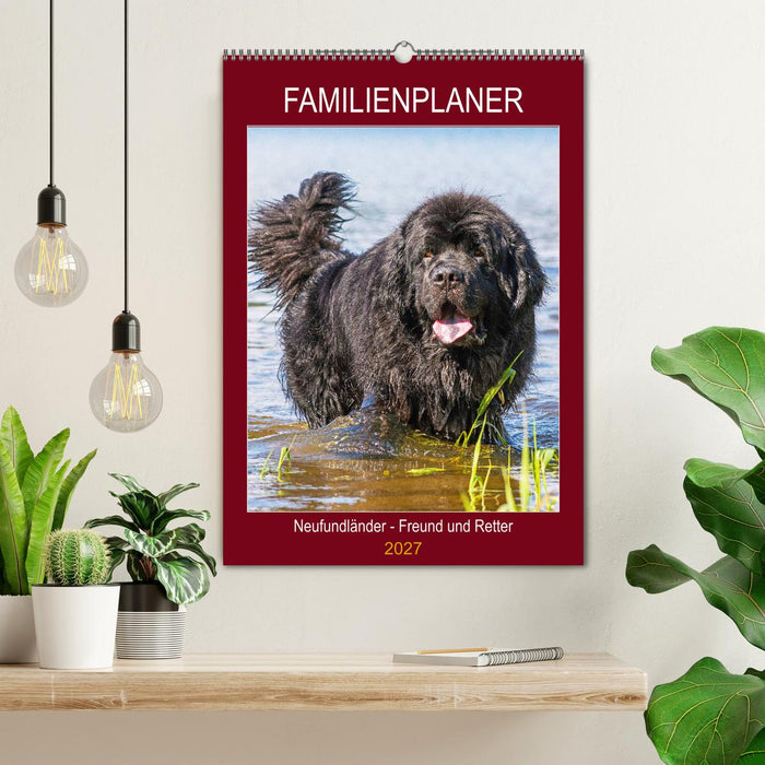 Familienplaner Neufundländer - Freund und Retter (CALVENDO Wandkalender 2027)