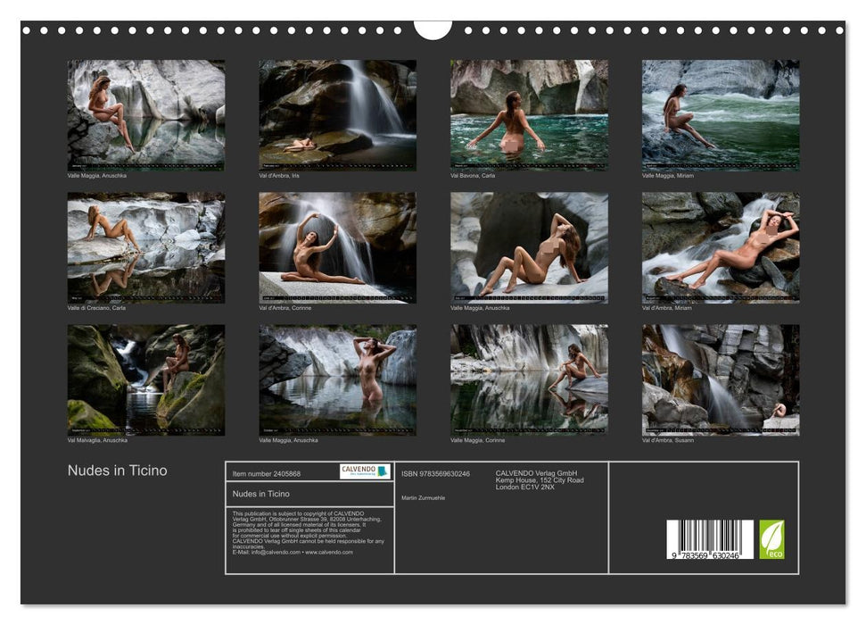 Nudes in Ticino (CALVENDO Monthly Calendar 2027)