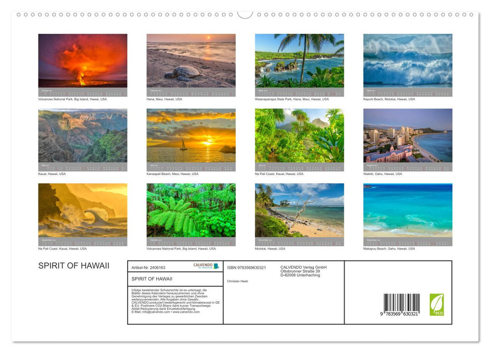 SPIRIT OF HAWAII (CALVENDO Premium Wandkalender 2027)
