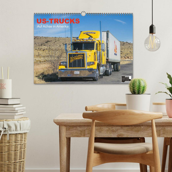 US-Trucks - Auf Achse in Amerika (CALVENDO Wandkalender 2027)