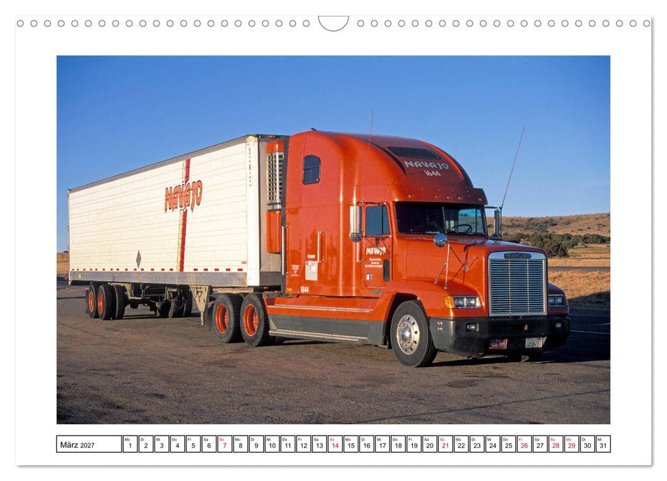 US-Trucks - Auf Achse in Amerika (CALVENDO Wandkalender 2027)