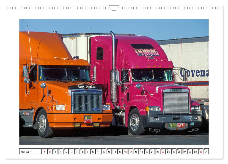 US-Trucks - Auf Achse in Amerika (CALVENDO Wandkalender 2027)