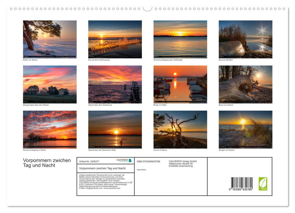Vorpommern zwichen Tag und Nacht (CALVENDO Premium Wandkalender 2027)