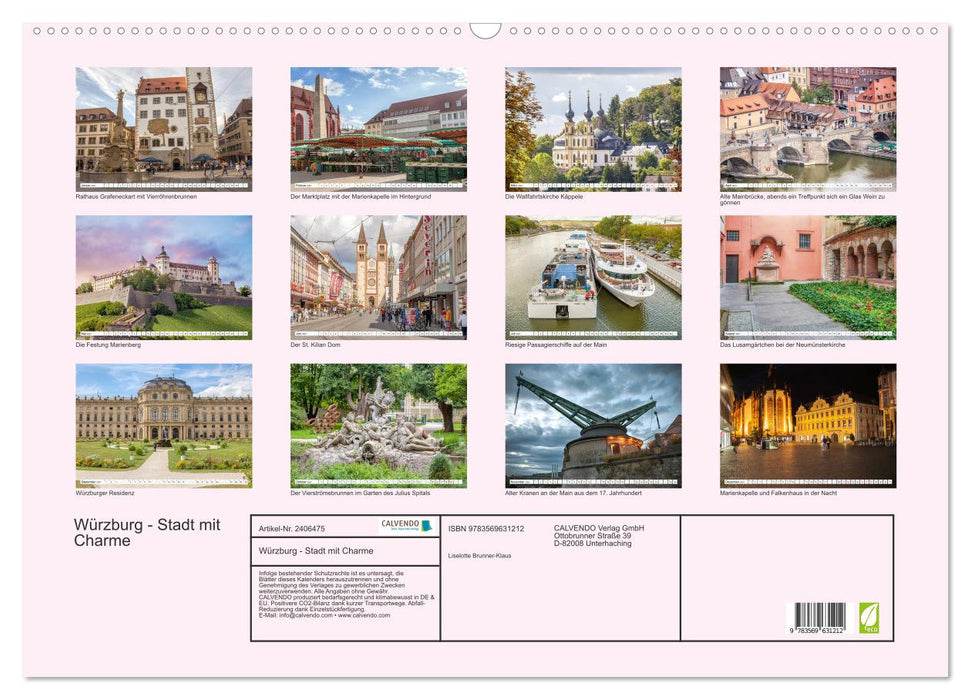 Würzburg - Stadt mit Charme (CALVENDO Wandkalender 2027)