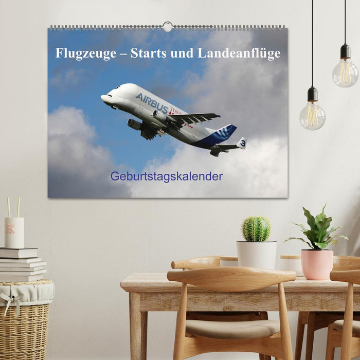 Flugzeuge – Starts und Landeanflüge Geburtstagsplaner (CALVENDO Wandkalender 2027)