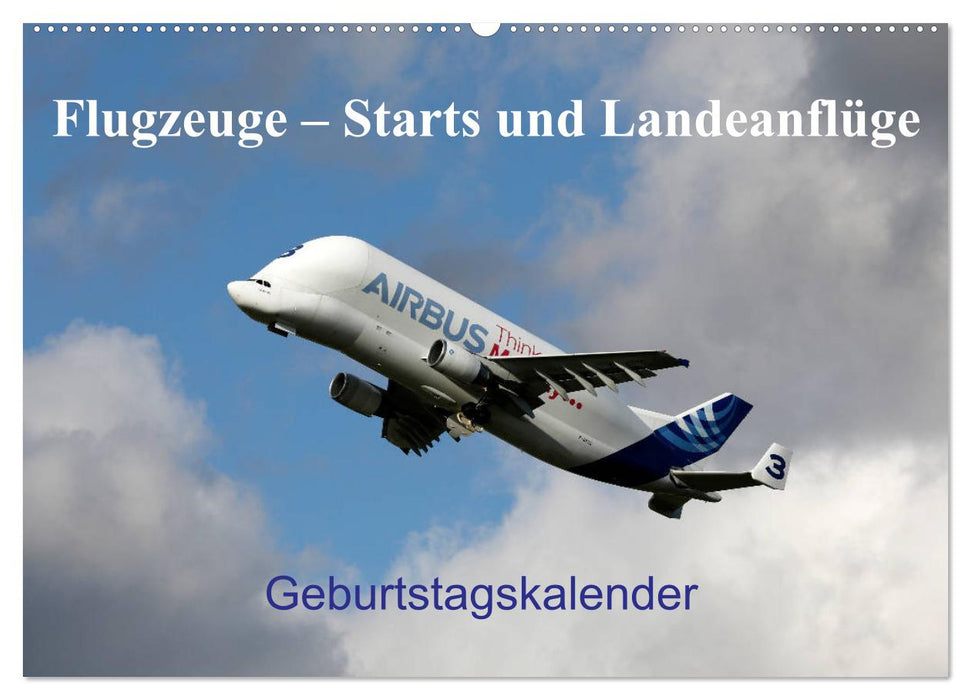 Flugzeuge – Starts und Landeanflüge Geburtstagsplaner (CALVENDO Wandkalender 2027)
