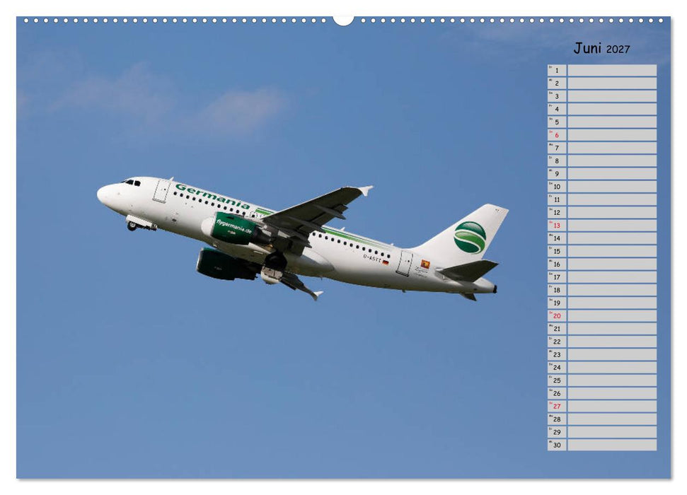 Flugzeuge – Starts und Landeanflüge Geburtstagsplaner (CALVENDO Wandkalender 2027)