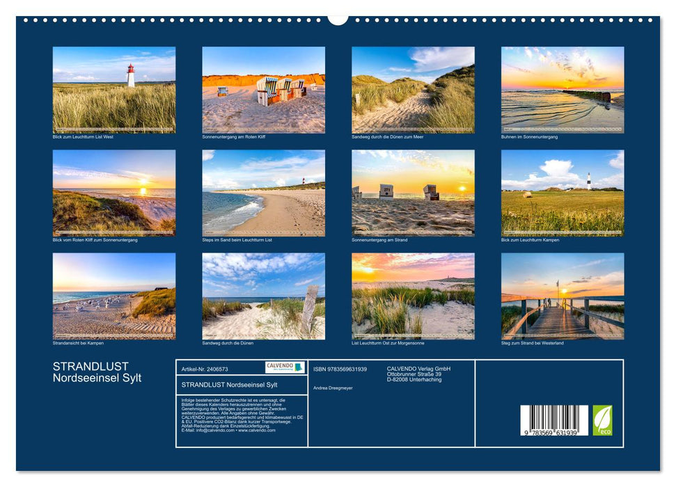 STRANDLUST Nordseeinsel Sylt (CALVENDO Premium Wandkalender 2027)