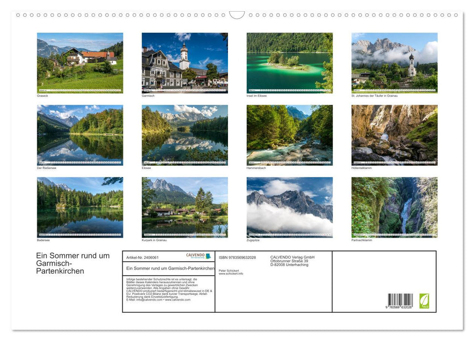 Ein Sommer rund um Garmisch-Partenkirchen (CALVENDO Wandkalender 2027)