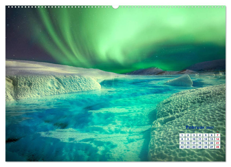 Faszinierende Lichterscheinungen am Himmel - Polarlichter (CALVENDO Wandkalender 2027)