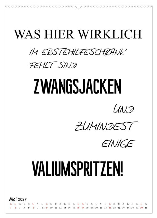 Typo-Kalender für das Büro. Gemeine und lustige Sprüche (CALVENDO Premium Wandkalender 2027)
