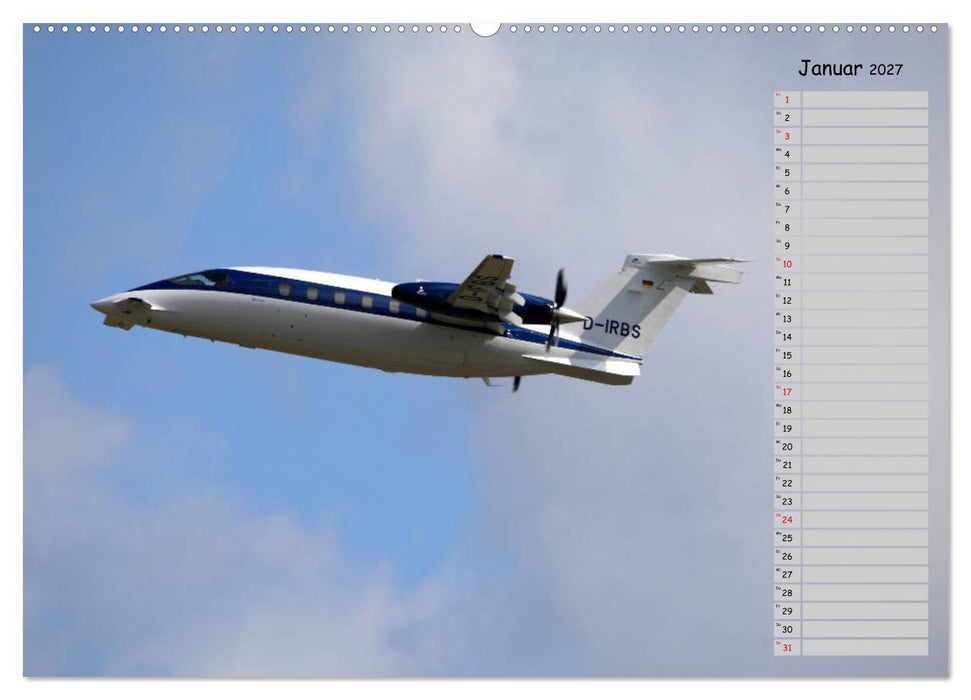Flugzeuge – Starts und Landeanflüge Geburtstagsplaner (CALVENDO Premium Wandkalender 2027)