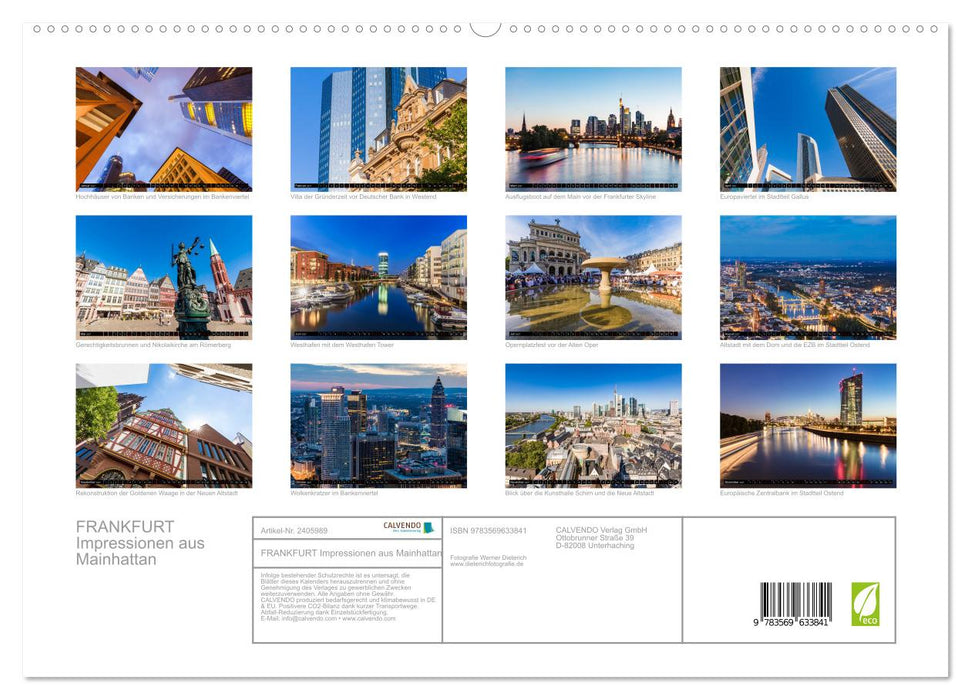 FRANKFURT Impressionen aus Mainhattan (CALVENDO Premium Wandkalender 2027)