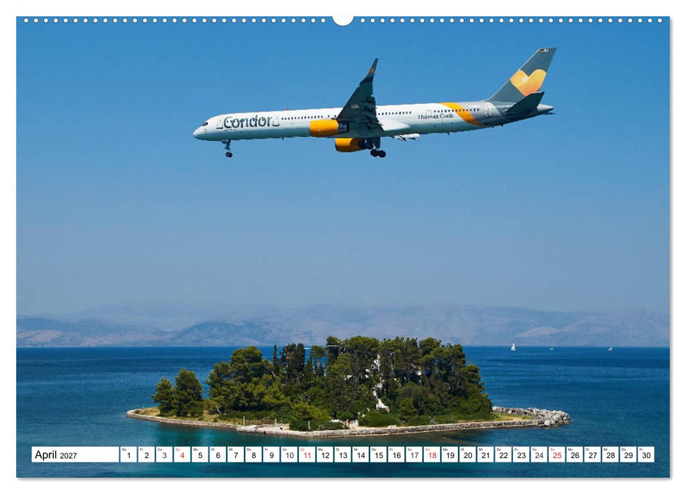 Flugzeuge auf Korfu (CALVENDO Wandkalender 2027)