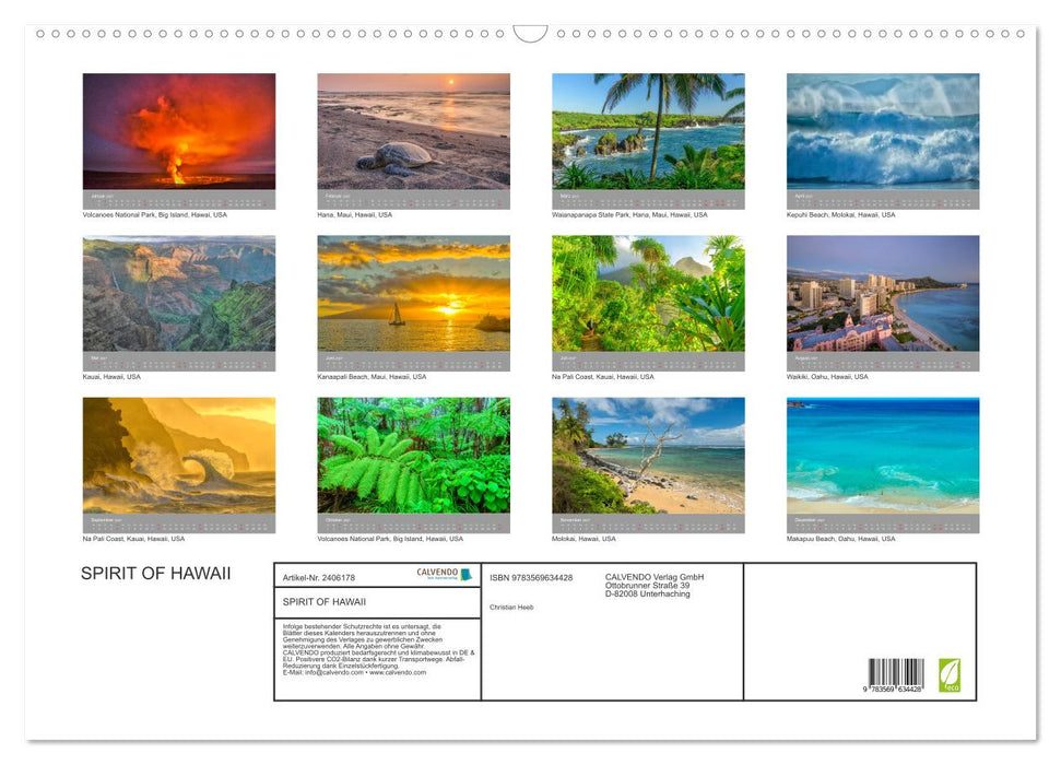 SPIRIT OF HAWAII (CALVENDO Wandkalender 2027)