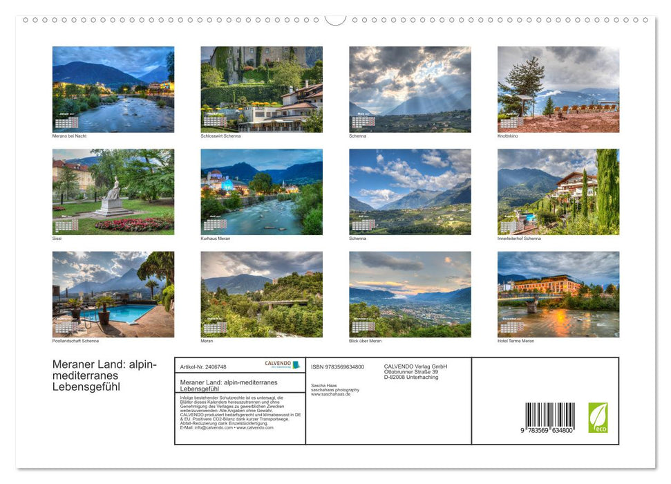 Meraner Land: alpin-mediterranes Lebensgefühl (CALVENDO Premium Wandkalender 2027)