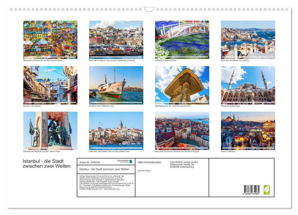 Istanbul - die Stadt zwischen zwei Welten (CALVENDO Wandkalender 2027)