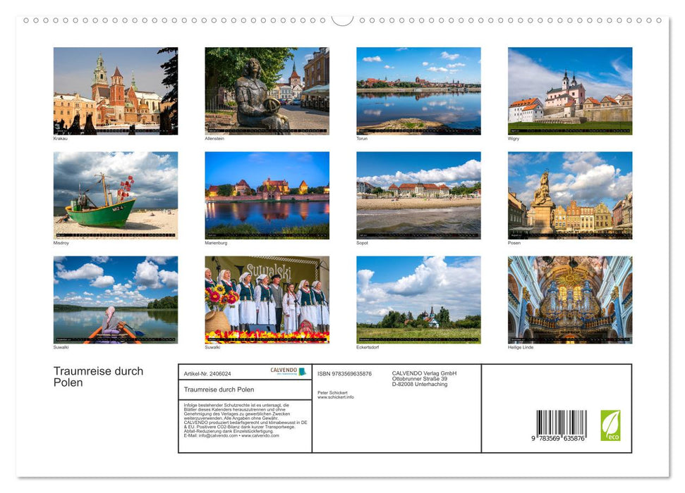 Traumreise durch Polen (CALVENDO Premium Wandkalender 2027)