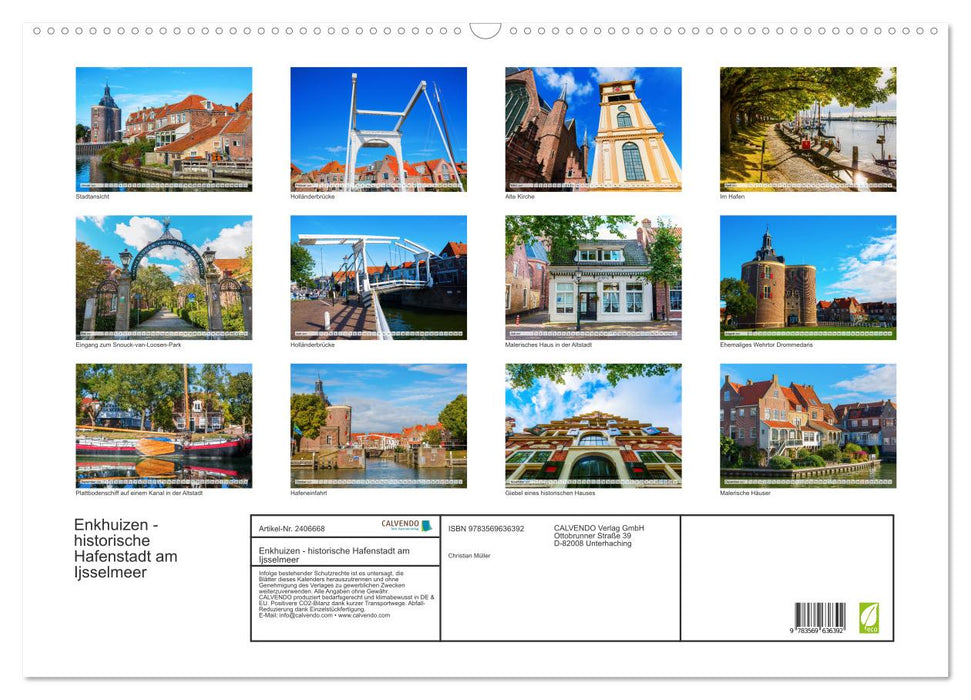 Enkhuizen - historische Hafenstadt am Ijsselmeer (CALVENDO Wandkalender 2027)