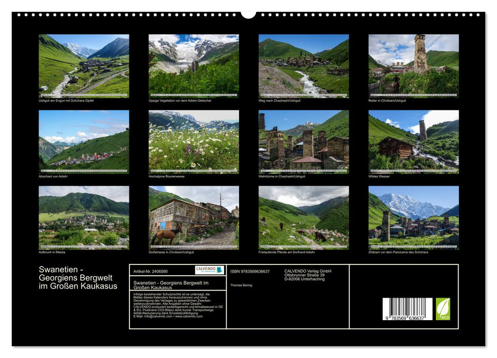 Swanetien - Georgiens Bergwelt im Großen Kaukasus (CALVENDO Premium Wandkalender 2027)