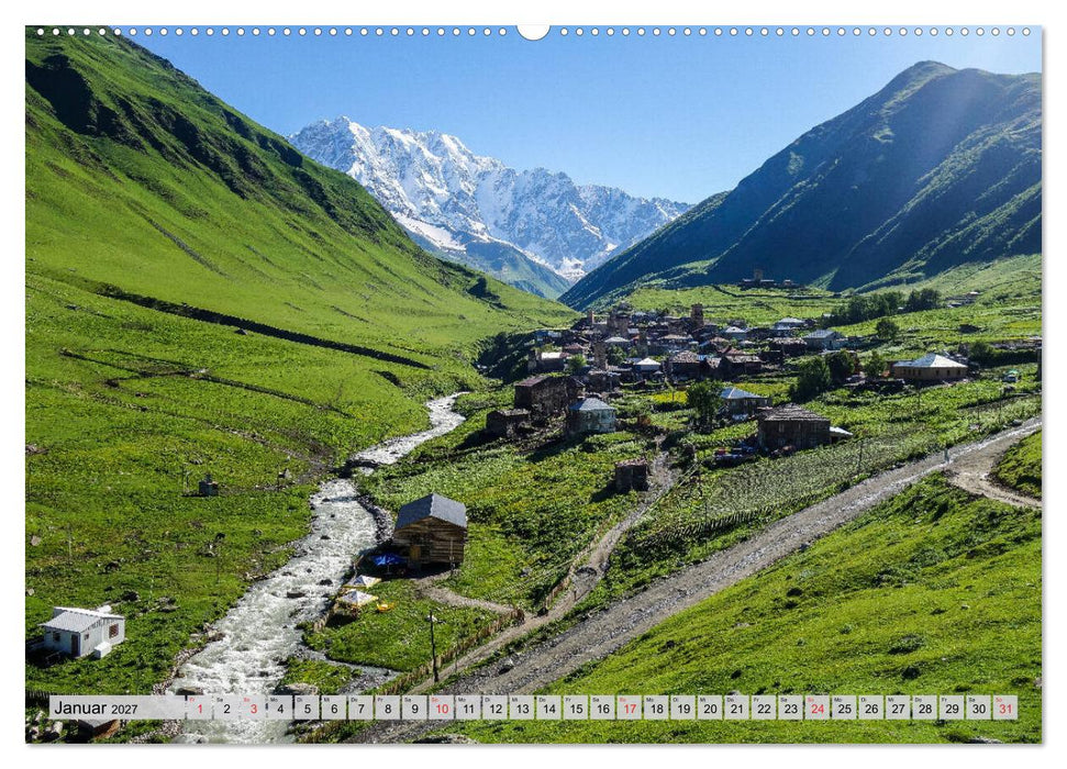 Swanetien - Georgiens Bergwelt im Großen Kaukasus (CALVENDO Premium Wandkalender 2027)