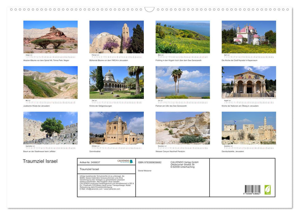 Traumziel Israel (CALVENDO Wandkalender 2027)