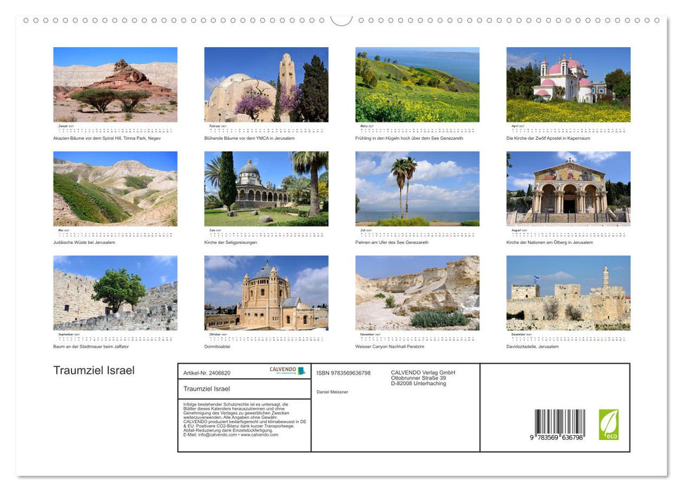 Traumziel Israel (CALVENDO Premium Wandkalender 2027)