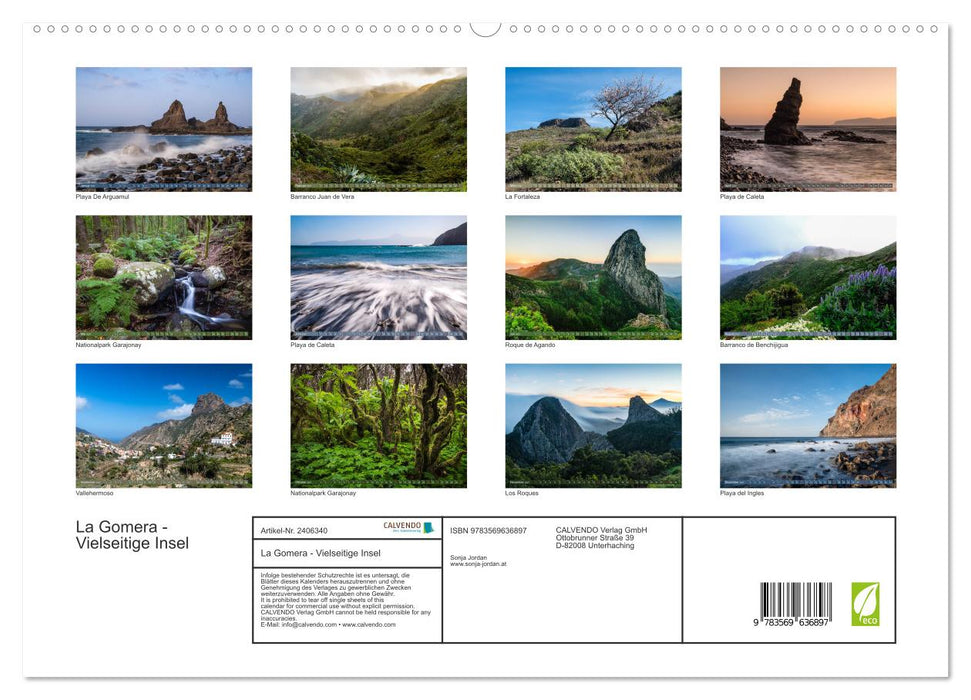 La Gomera - Vielseitige Insel (CALVENDO Premium Wandkalender 2027)