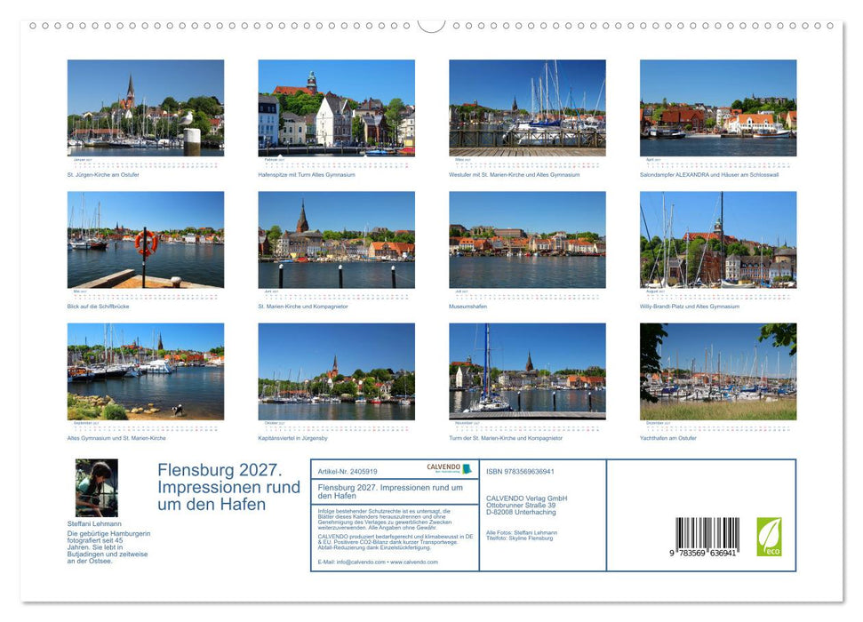 Flensburg 2027. Impressionen rund um den Hafen (CALVENDO Premium Wandkalender 2027)