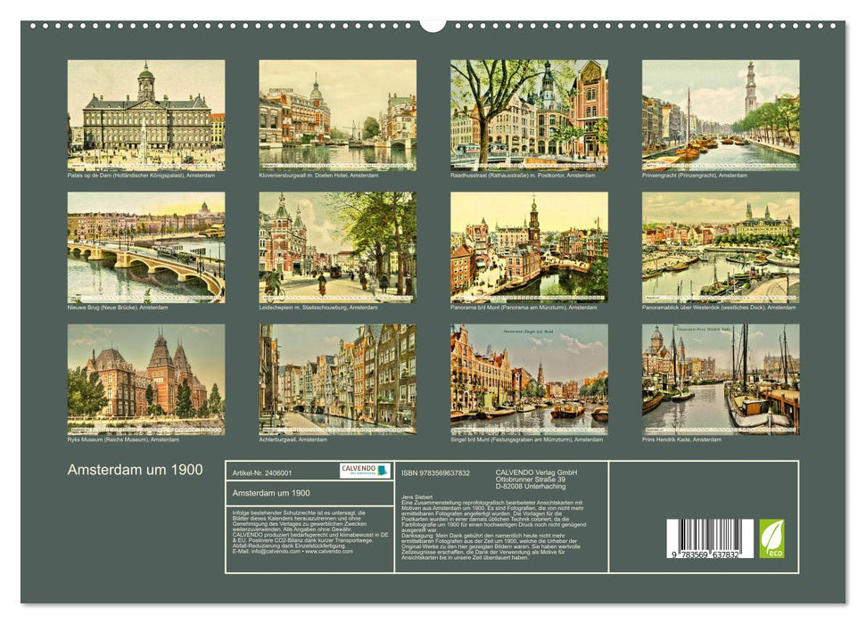 Amsterdam um 1900 (CALVENDO Premium Wandkalender 2027)