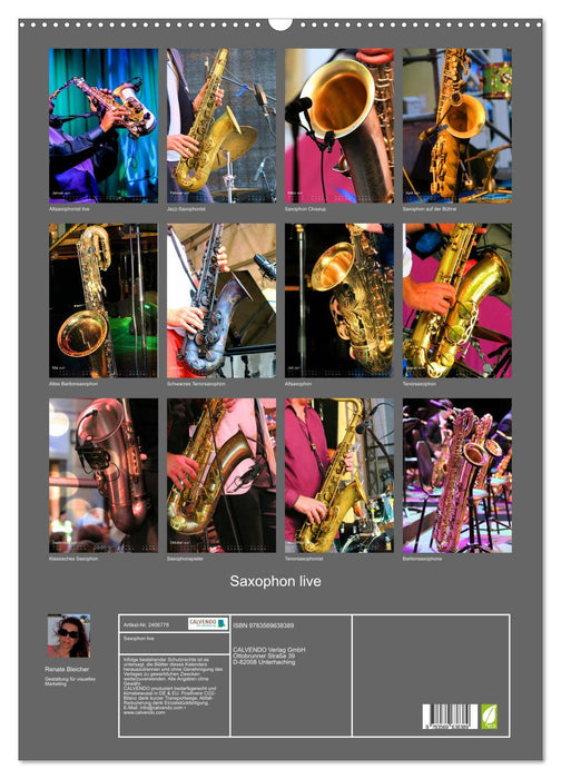 Saxophon live (CALVENDO Wandkalender 2027)