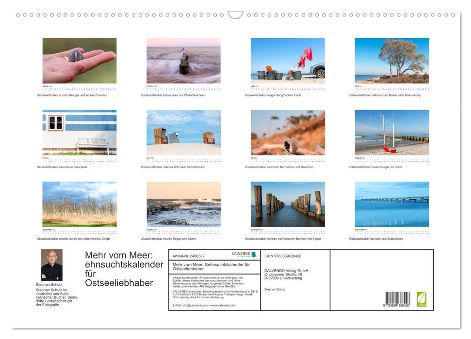 Mehr vom Meer: Sehnsuchtskalender für Ostseeliebhaber (CALVENDO Wandkalender 2027)