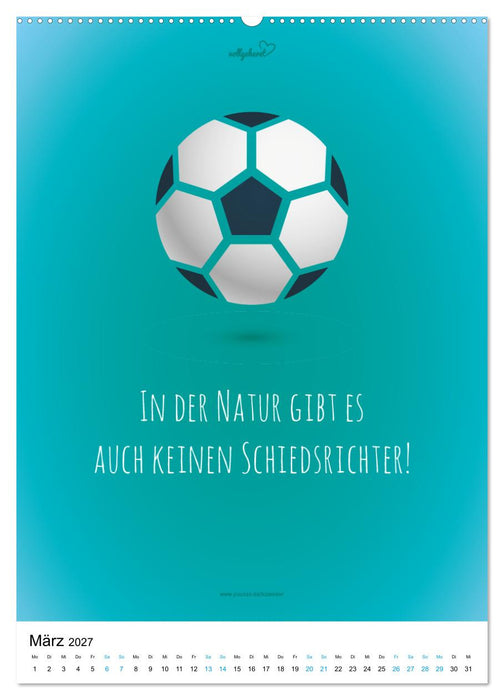 vollgeherzt: Der lustige Zitate-Wandkalender für Fußballfans und Sportbegeisterte! (CALVENDO Wandkalender 2027)