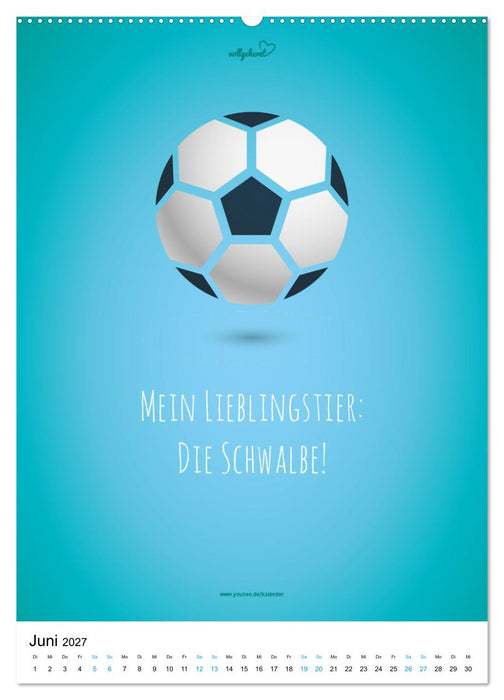 vollgeherzt: Der lustige Zitate-Wandkalender für Fußballfans und Sportbegeisterte! (CALVENDO Wandkalender 2027)