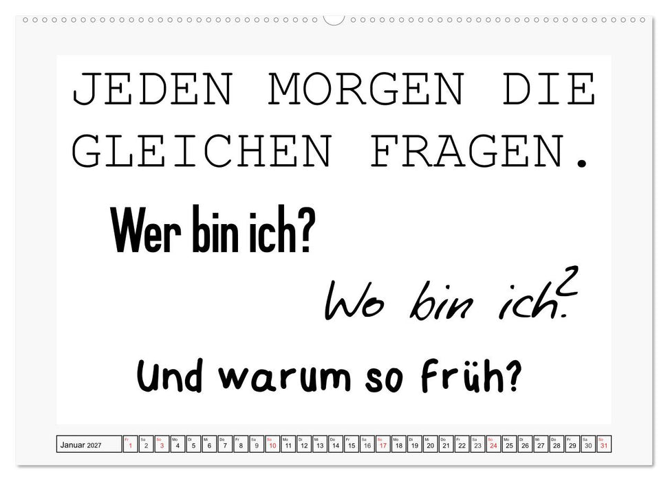 Typo-Kalender für das Büro. Sarkasmus und fiese Sprüche (CALVENDO Wandkalender 2027)