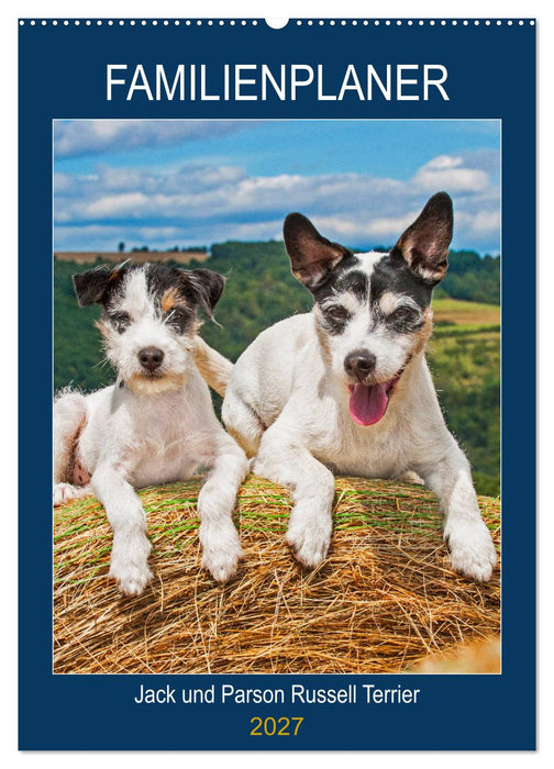 Familienplaner Jack und Parson Russell Terrier (CALVENDO Wandkalender 2027)
