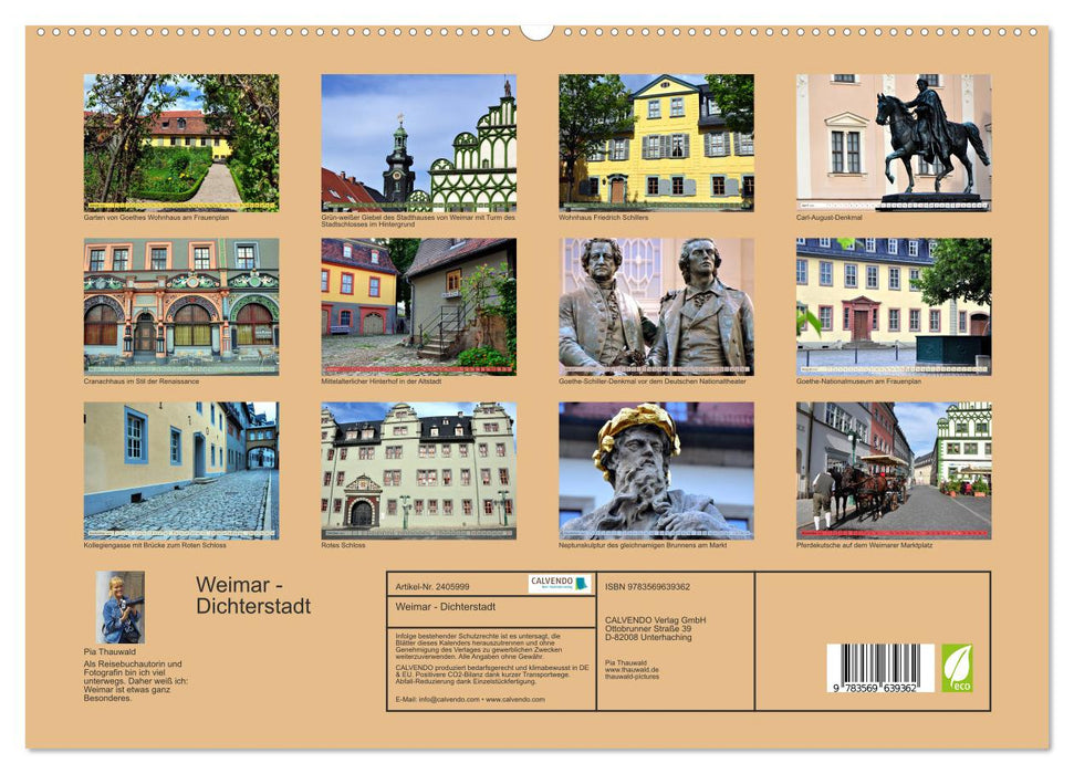 Weimar - Dichterstadt (CALVENDO Premium Wandkalender 2027)