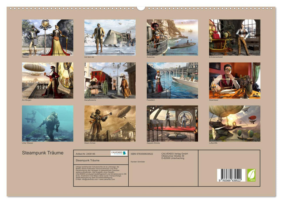 Steampunk Träume (CALVENDO Premium Wandkalender 2027)