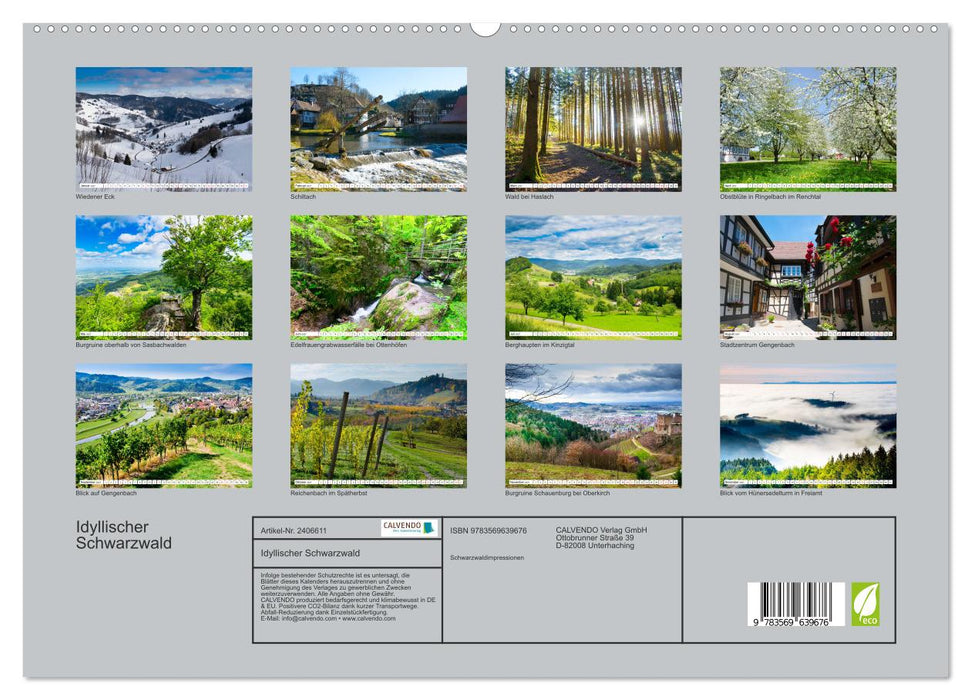 Idyllischer Schwarzwald (CALVENDO Premium Wandkalender 2027)