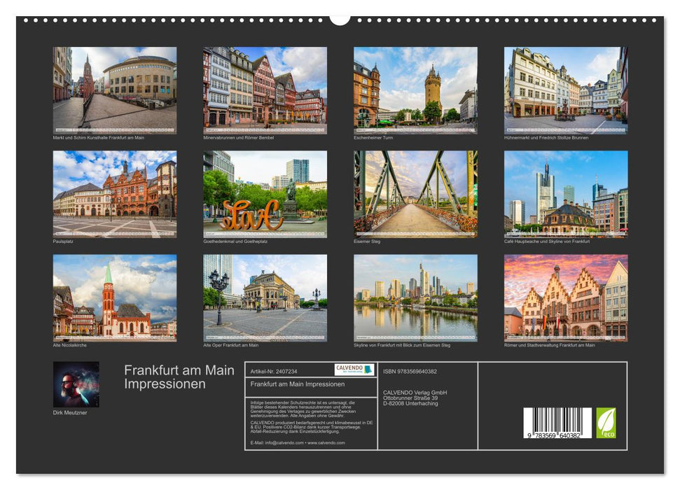 Frankfurt am Main Impressionen (CALVENDO Premium Wandkalender 2027)