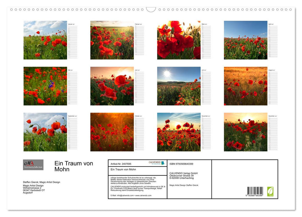 Ein Traum von Mohn (CALVENDO Wandkalender 2027)