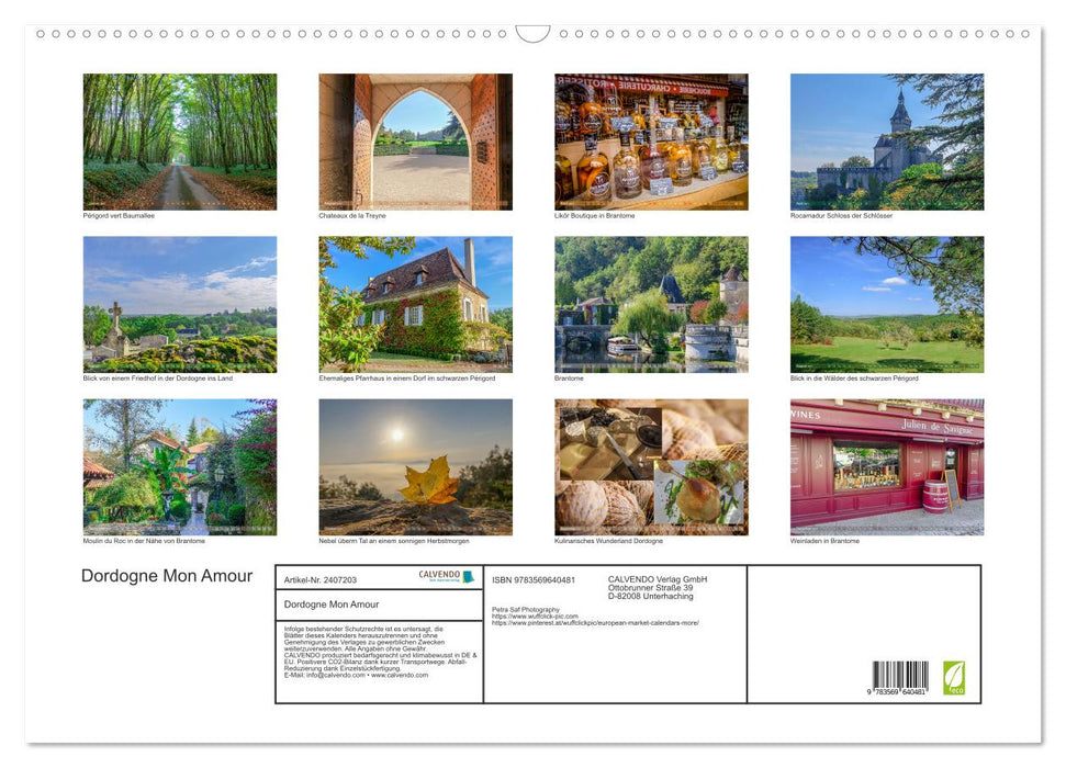 Dordogne Mon Amour (CALVENDO Wandkalender 2027)