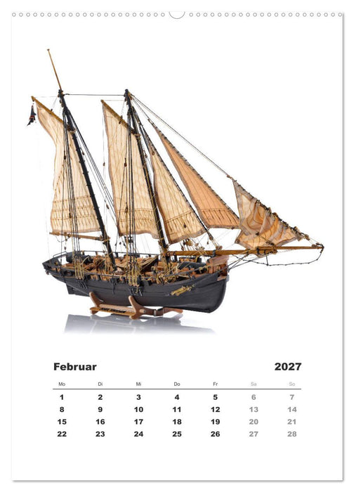 Historische Segelschiffe - Modellbau (CALVENDO Wandkalender 2027)