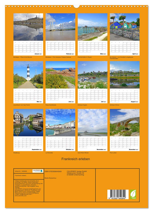 Frankreich erleben (CALVENDO Premium Wandkalender 2027)