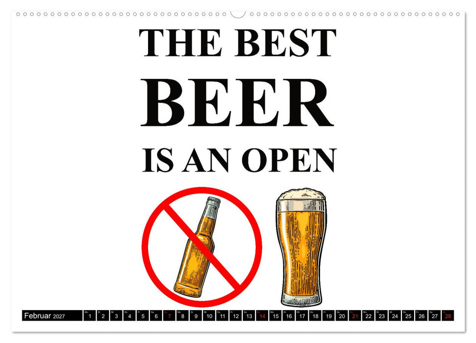 Bier - Lustige Sprüche und Grafiken (CALVENDO Premium Wandkalender 2027)
