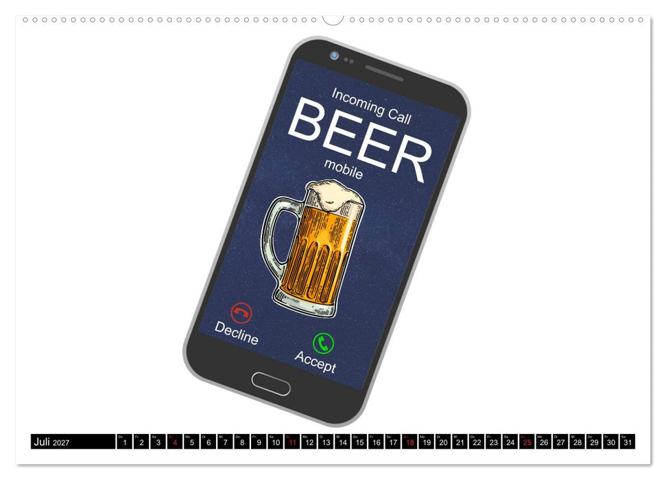 Bier - Lustige Sprüche und Grafiken (CALVENDO Premium Wandkalender 2027)