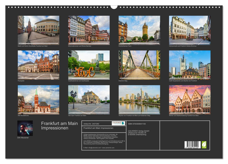 Frankfurt am Main Impressionen (CALVENDO Wandkalender 2027)