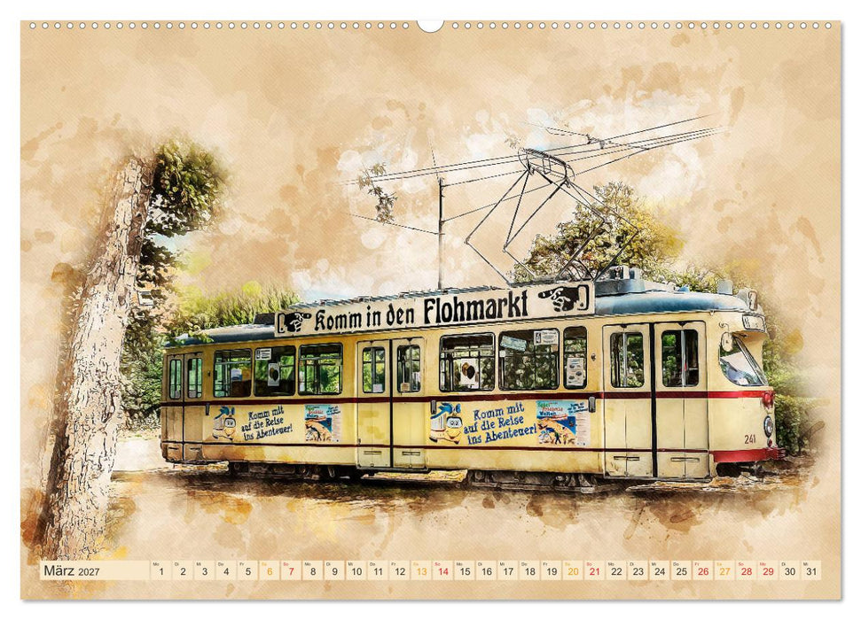 Straßenbahn - Faszination auf Rädern (CALVENDO Premium Wandkalender 2027)