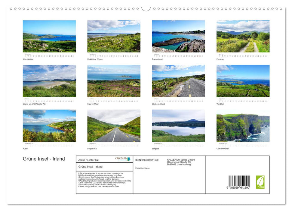 Grüne Insel - Irland (CALVENDO Premium Wandkalender 2027)